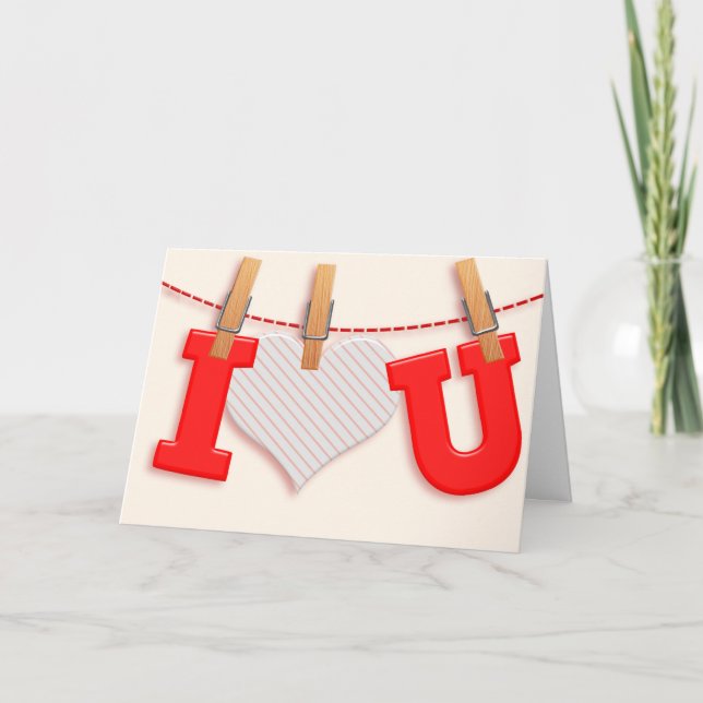 Festividades Cartão de São Valentim Platônico Eu Amo Você (Frente)