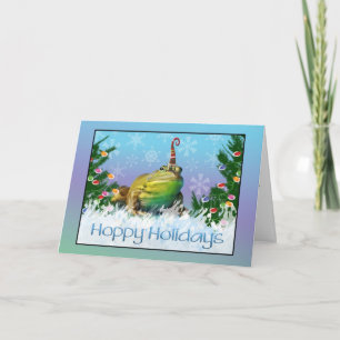 Festividades Cartão de Sapo de Feriado Hoppy Cute