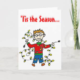 Festividades Cartão de Saudação às Luzes de Natal Tangidas