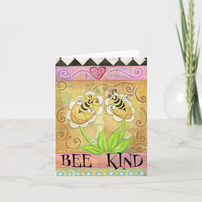 Festividades Cartão de Saudação Bee Kind (Frente)