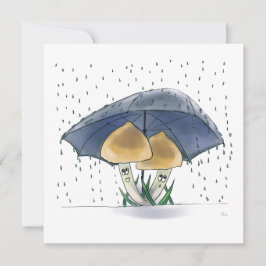 Festividades Cartão de saudação bonito com cogumelos