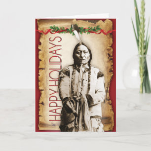 Festividades Cartão de Saudação Bull Sitting Bull