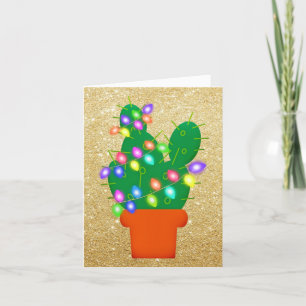 Festividades Cartão de Saudação Cactus de Natal