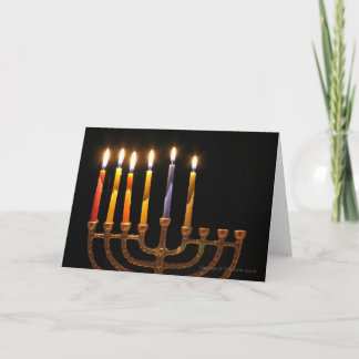 Festividades Cartão de Saudação Chanukah Personalizável do vazi
