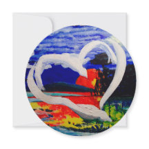 Cartão de saudação circular