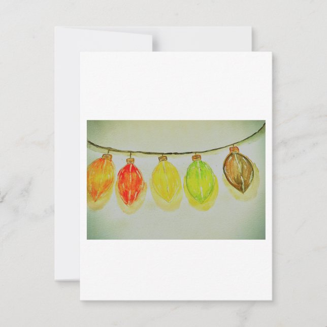 Festividades Cartão de saudação com luz. (Frente)