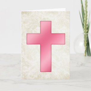 Festividades Cartão de Saudação Cristão de Vazio Cruz Rosa boni