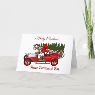 Festividades Cartão de Saudação da Árvore de Natal de Carro