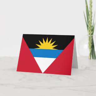 Festividades cartão de saudação da bandeira de antígua e barbud