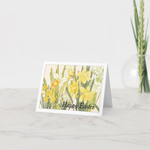 Festividades Cartão de Saudação Daffodils De Páscoa Dobrada