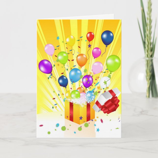 Festividades Cartão de Saudação de Aniversário (Frente)