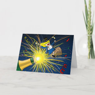 Festividades Cartão de Saudação de Ano Novo do Atendedor de Voo