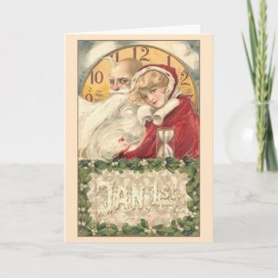 Festividades Cartão de Saudação de Ano Novo do Padre Vitoriano