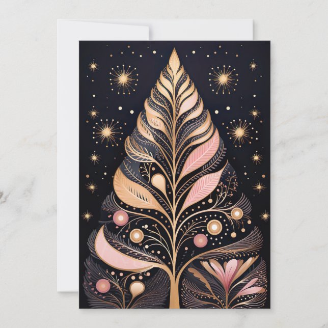 Festividades Cartão de Saudação de Árvore de Natal Festivo (Frente)