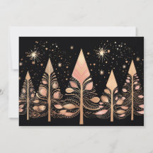 Cartão de Saudação de Árvore de Natal Festivo