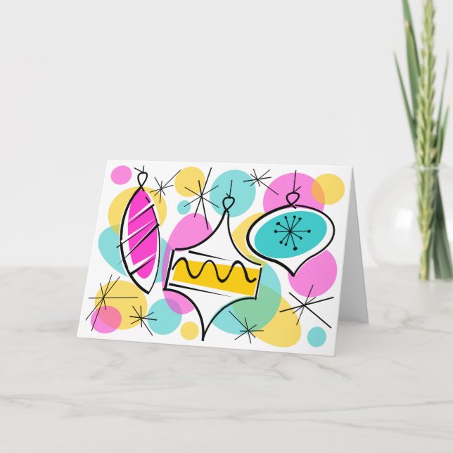 Festividades Cartão de saudação de Árvore Retroativa (Frente)