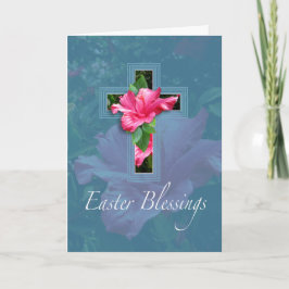 Festividades Cartão de Saudação de Bênçãos de Páscoa Hibiscus R