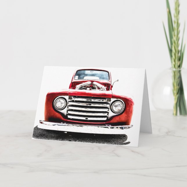 Festividades Cartão de Saudação de Caminhão de Rod Quente (Frente)