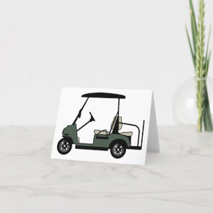 Festividades Cartão de Saudação de Carrinho de Golfe