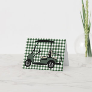 Festividades Cartão de Saudação de Carrinho de Golfe