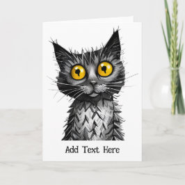 Festividades Cartão de Saudação de Cat Personalizado