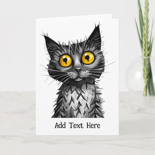 Festividades Cartão de Saudação de Cat Personalizado (Frente)