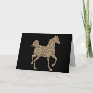 Festividades cartão de saudação de cavalo silhueta