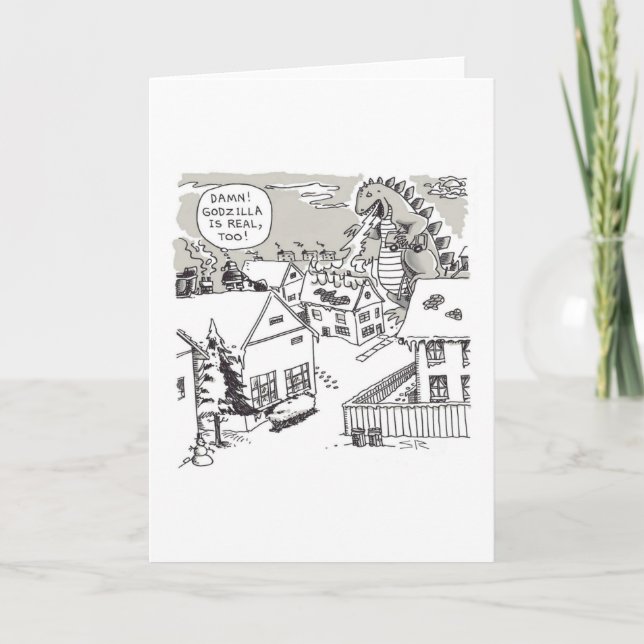 Festividades Cartão de saudação de Choque de Papais noeis (Frente)