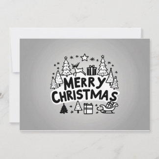 Festividades Cartão de saudação de cinzas de Natal Merry
