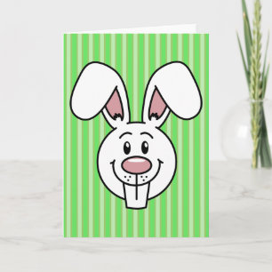 Festividades Cartão de Saudação de Coelhinho de Páscoa (Verde)