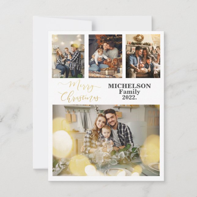 Festividades Cartão de Saudação de Colagem de Fotografias para  (Frente)