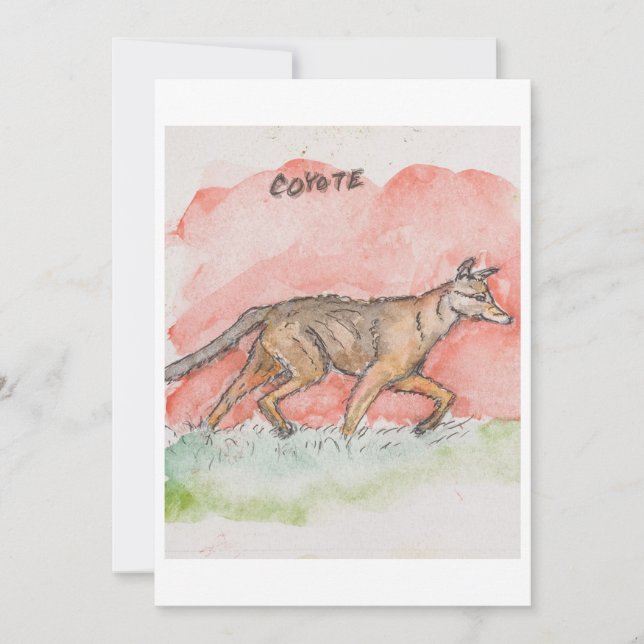 Festividades Cartão de Saudação de Coyote (Frente)