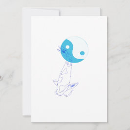 Festividades Cartão de saudação de design de peixe minimalista