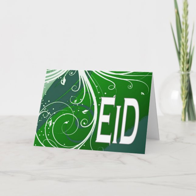 Festividades cartão de saudação de Eid (Frente)