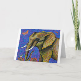 Festividades Cartão de Saudação de Elefante Africano