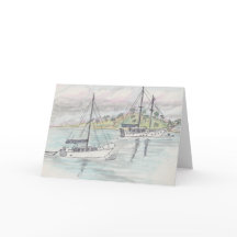 Cartão de Saudação de Esquema "Boats/Fiji"