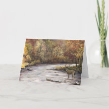 Cartão de Saudação de Fall Whitetail Deer