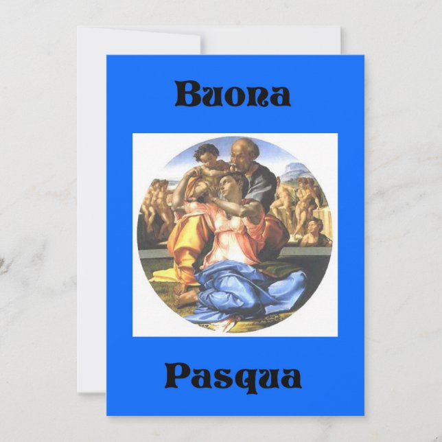 Festividades Cartão de Saudação de Felz pascoa Italiano Buona P (Frente)