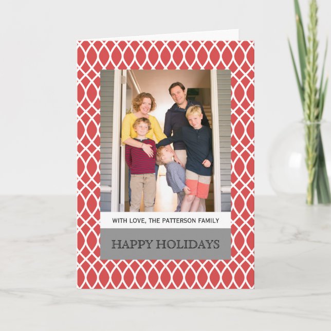 Festividades Cartão de Saudação de Feriado de Fatiada Elegante  (Frente)