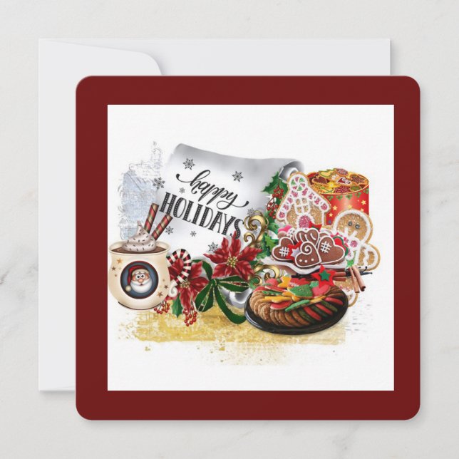 Festividades Cartão de saudação de feriados felizes (Frente)