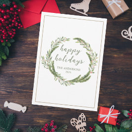 Festividades Cartão de saudação de festas de Natal