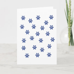 Festividades Cartão de Saudação de Flocos de Neve Azuis