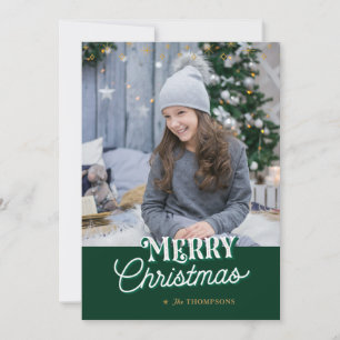 Festividades Cartão de Saudação de Foto da Árvore de Natal