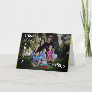 Festividades Cartão de Saudação de Foto da Família de Feriados