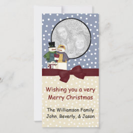 Festividades Cartão de Saudação de Foto de Natal