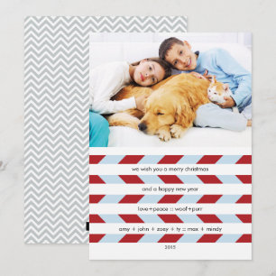 Festividades Cartão de Saudação de Foto Feriado Zig Zag