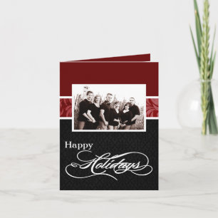Festividades Cartão de Saudação de FOTO Personalizado de Folha