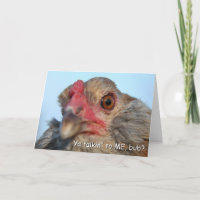 Cartão de Saudação de Frango Irritado
