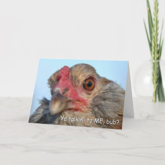 Festividades Cartão de Saudação de Frango Irritado