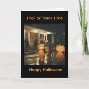 Festividades Cartão de saudação de Halloween com visual retrô